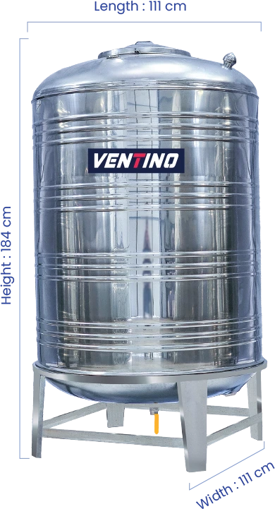 1000 LTR Vertical Stainless Steel Water Tank