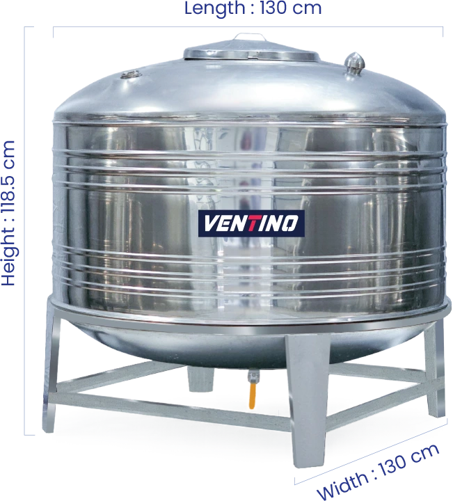 750 LTR Vertical-Sm Stainless Steel Water Tank