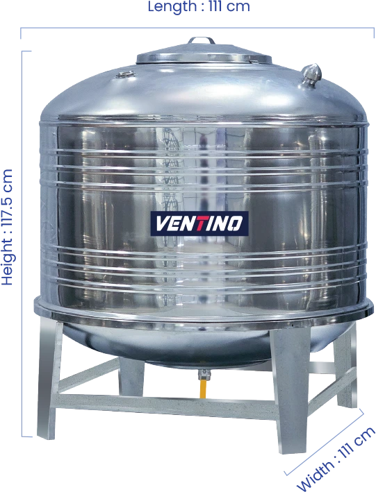 500 LTR Vertical-Sm Stainless Steel Water Tank