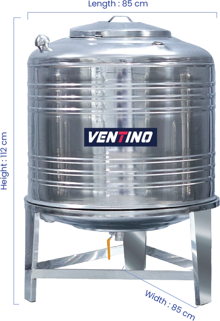 300 LTR Vertical-Sm Stainless Steel Water Tank