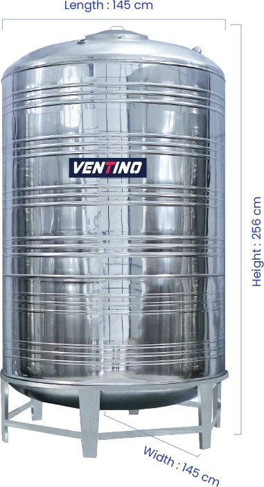 3000 LTR Vertical Stainless Steel Water Tank