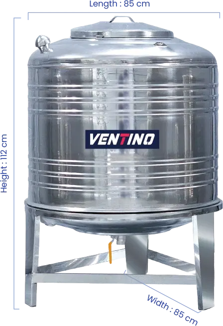 300 LTR Vertical-Sm Stainless Steel Water Tank